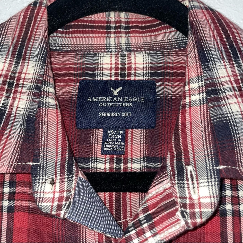 Men's American Eagle Outfitters Button Down Red XS - Picture 2 of 3